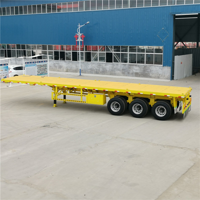 Giallo 3 assi semirimorchiato a pianta 40ft 48ft con traccia laterale 16mm di acciaio canale