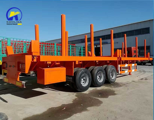 Sinotruk HOWO semirimorchio a letto piatto con assi Fuwa e trave laterale in acciaio a canale da 16 mm