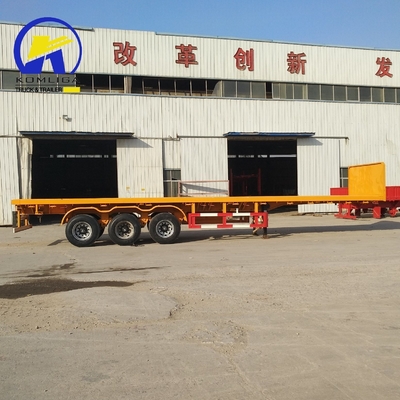 40 tonnellate 60 tonnellate Capacità 3 assi 40ft piattaforma di trasporto di container semirimorchiato piatto