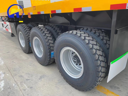 40 tonnellate 60 tonnellate Capacità 3 assi 40ft piattaforma di trasporto di container semirimorchiato piatto