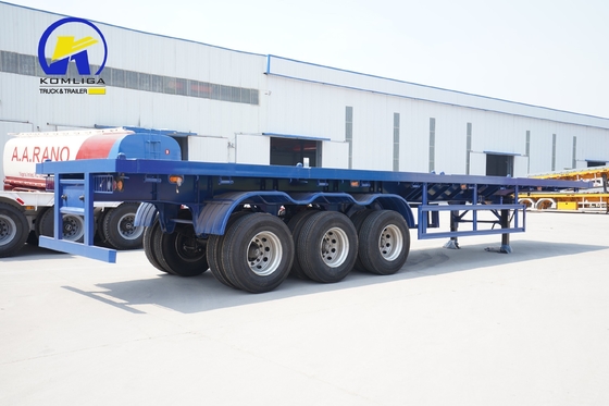 40ft 40 tonnellate telaio scheletrico camion container rimorchio piatto con elevata capacità di carico