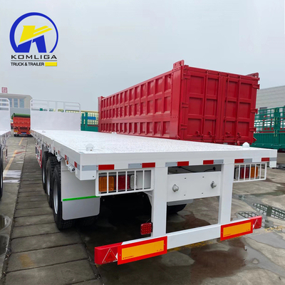 Personalizzazione 3 assi 40 piedi piattaforma di trasporto container semirimorchio a letto piatto in Ghana