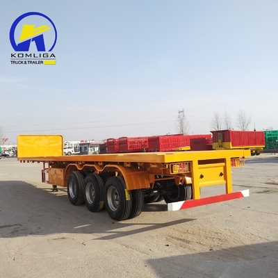 Semi-remorchi 45FT 3 assi 4 assi piatto per il trasporto di container Certificazione GCC
