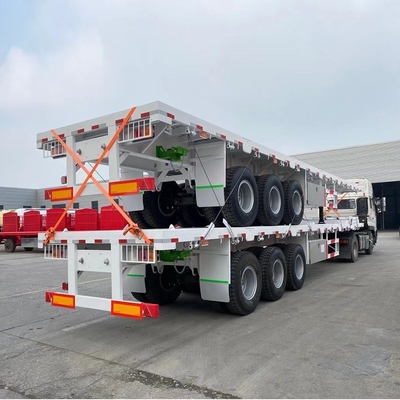 3 assi 40ft 48ft rimorchio a piatta tela con scatola utensili 1m * 0,5m * 0,5m ISO9001 certificato