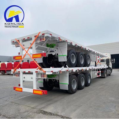 Trailers per piattaforme di contenitori a tre assi ad alta capacità da 40 piedi con capacità di carico da 30 a 100 t