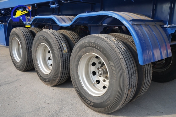 40-80 tonnellate Peso 3 assi Semirimorchio a letto piatto pesante con trave principale in acciaio Q345b