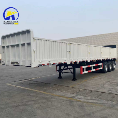 3 assi 45ft 60tons Side Wall Cargo Semi-Trailer /Second Hand 2/3/4 Axles Rim 9.00*22.5