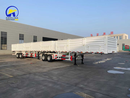 3 assi 45ft 60tons Side Wall Cargo Semi-Trailer /Second Hand 2/3/4 Axles Rim 9.00*22.5