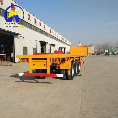 Semi-remolchi a pianta piatta a scarico automatico con serrature per contenitori 3 assi