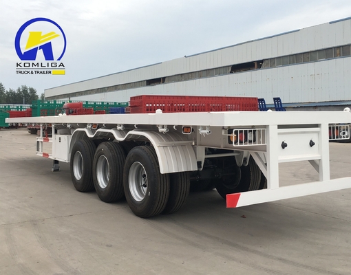 50 tonnellate di capacità di carico Semi-Flatbed Trailer Container Trailer per le vostre esigenze di trasporto