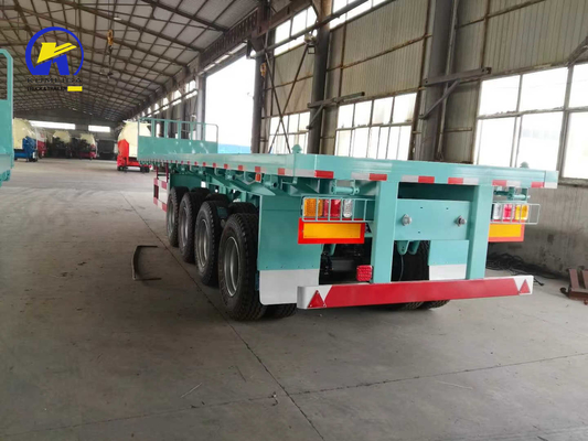 4 assi 40FT 45FT 50ton Flatbed Trailer con serratura del container e Q345b Steel Main Beam