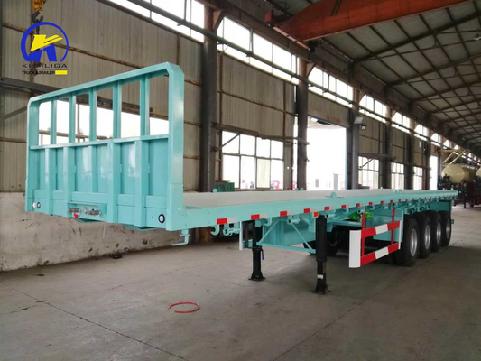 4 assi 40FT 45FT 50ton Flatbed Trailer con serratura del container e Q345b Steel Main Beam