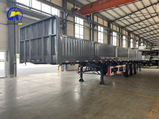 Semi-remolchio per il trasporto di container da 20 ft a 40 ft con parete laterale e pneumatici 315/80r22.5.12r22.5