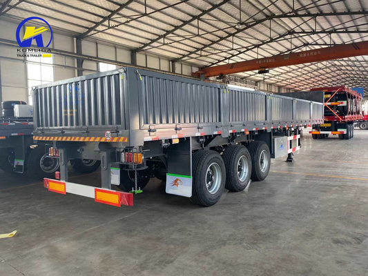 Semi-remolchio per il trasporto di container da 20 ft a 40 ft con parete laterale e pneumatici 315/80r22.5.12r22.5