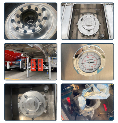 3 assi di alluminio 50000 litri serbatoio del carburante semirimorchio con tubo di gomma tubo di scarico