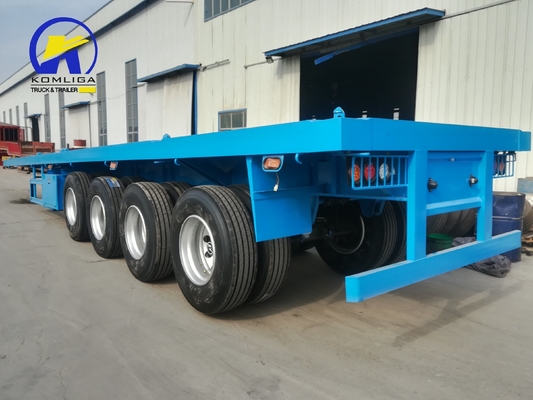40 tonnellate 60 tonnellate 3/4 assi piattaforma di trasporto di container da 40 piedi semirimorchio a piatto con luce LED