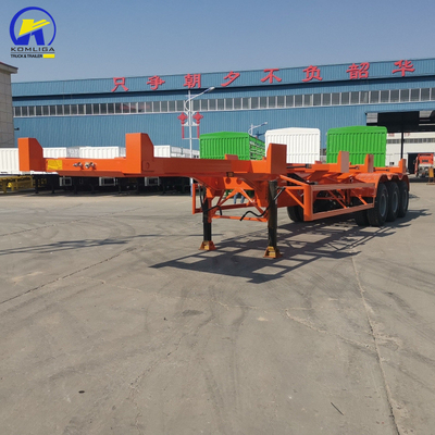 13000x2500x3900mm 40FT Skeleton Semi Container Trailer con 3 assi 40T capacità di carico