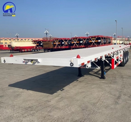 16 mm canale di acciaio traccia laterale 3 assi 4 assi Container pesante semirimorchio a letto piatto