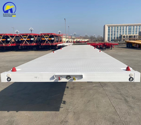 16 mm canale di acciaio traccia laterale 3 assi 4 assi Container pesante semirimorchio a letto piatto