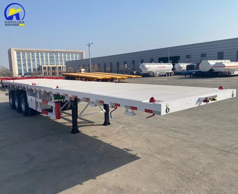 16 mm canale di acciaio traccia laterale 3 assi 4 assi Container pesante semirimorchio a letto piatto
