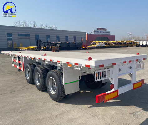 16 mm canale di acciaio traccia laterale 3 assi 4 assi Container pesante semirimorchio a letto piatto