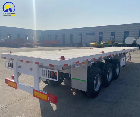 16 mm canale di acciaio traccia laterale 3 assi 4 assi Container pesante semirimorchio a letto piatto