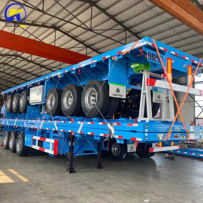 Wabco Valve Tri-Axle 40FT 20FT Contenitore a piatta tela 60 tonnellate Camion a piatta tela Veicolo rimorchio