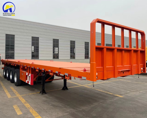 3 assi 4 assi 40ft 48ft semirimorchio a letto piatto con pneumatici e peso di carico approssimativo 6.2 T