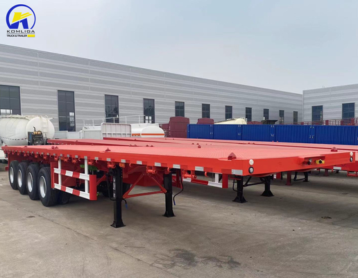 3 assi 4 assi 40ft 48ft semirimorchio a letto piatto con pneumatici e peso di carico approssimativo 6.2 T