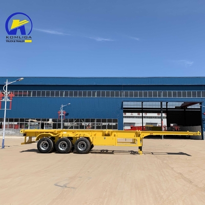 40ft 40 tonnellate telaio scheletrico camion container rimorchio a letto piatto top e superiore acciaio
