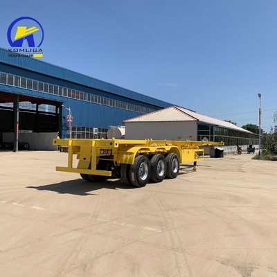 40ft 40 tonnellate telaio scheletrico camion container rimorchio a letto piatto top e superiore acciaio