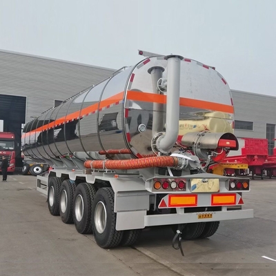 In acciaio inossidabile 40 piedi 60 tonnellate petroliere camion-rilegatore camion-rilegatore di trasporto di carburante 12 pneumatici