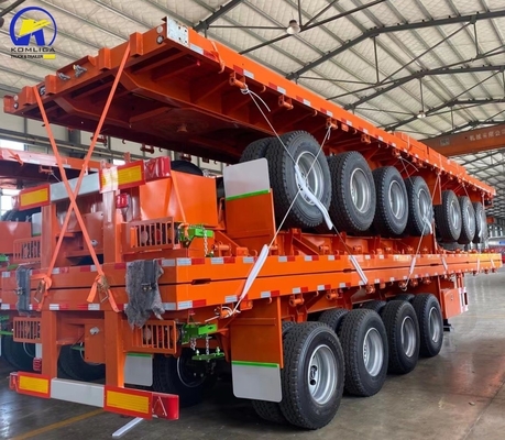 Suspensione Meccanica 12500*2500*1650mm Semi-remolchio a piattaforma/contenitore