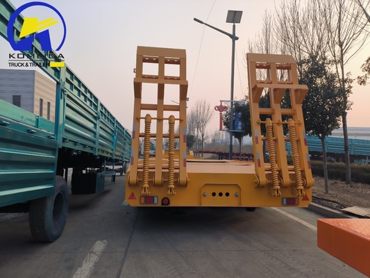 Specifica del rimorchio a letto basso a 3 assi con gamba di supporto a due velocità e grande capacità