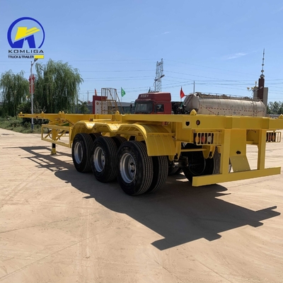Semi-remorco a tre assi diretto da 40 tonnellate e 40 piedi con traccia laterale in acciaio a 16 mm