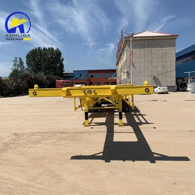 Semi-remorco a tre assi diretto da 40 tonnellate e 40 piedi con traccia laterale in acciaio a 16 mm
