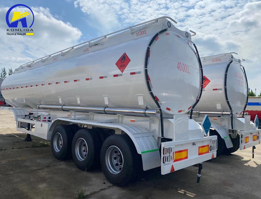 3 assi 40000L/42000L/45000L/48000L/50000L in acciaio di alluminio Tanker Trailer Tank Truck Trailer per sospensione meccanica e 6 M per tubo di scarico