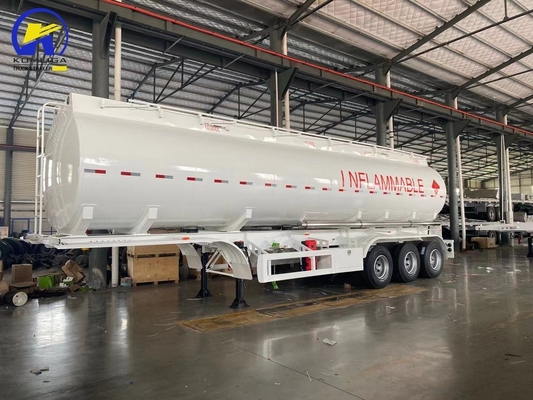 3 assi 40000L/42000L/45000L/48000L/50000L in acciaio di alluminio Tanker Trailer Tank Truck Trailer per sospensione meccanica e 6 M per tubo di scarico