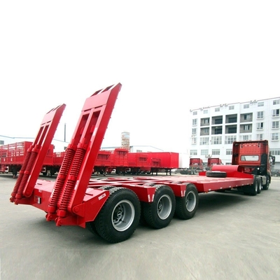 Lowboy Low Bed 2 linee 4 assi Lowbed Trailer con due pezzi 4 kg estintore