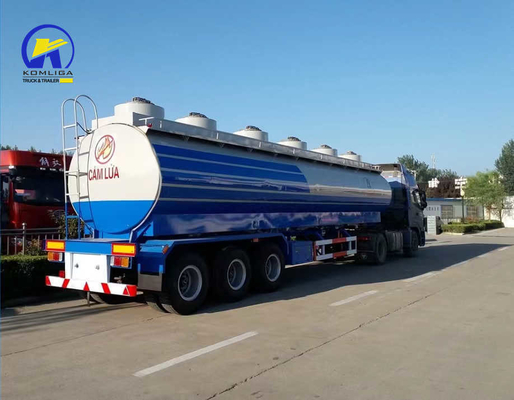 3 assi 40000L Fuel Oil Gasoline Crude Petroleum Fuel Tank Semi-trailer Alta capacità