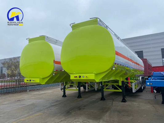 40000L 4 assi a letto piatto Cisterna in lega di alluminio Camion petrolifero Trasportatore di carburante Usato Cisterna rimorchio