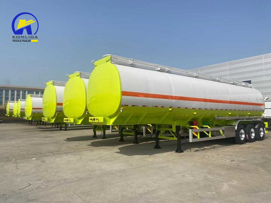 3 assi 42cbm Bianco e verde Color Feul Tank Semi-remorco con 12500*2500*1650mm Dimensione
