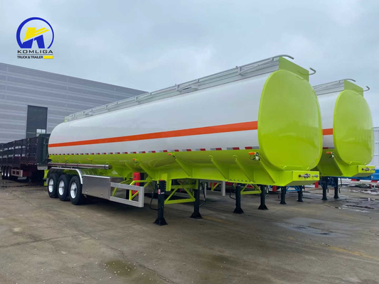 3 assi 42cbm Bianco e verde Color Feul Tank Semi-remorco con 12500*2500*1650mm Dimensione