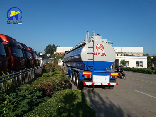 Richiesta su misura Serbatoio di carburante Bianco e Blu Semi rimorchio con battistrada di 1820 mm