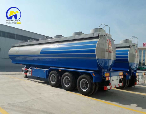 Richiesta su misura Serbatoio di carburante Bianco e Blu Semi rimorchio con battistrada di 1820 mm