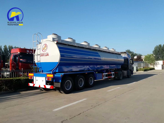 Richiesta su misura Serbatoio di carburante Bianco e Blu Semi rimorchio con battistrada di 1820 mm