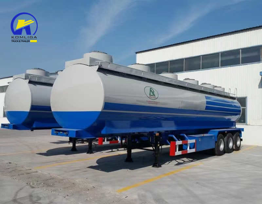 Richiesta su misura Serbatoio di carburante Bianco e Blu Semi rimorchio con battistrada di 1820 mm