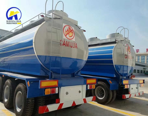 Richiesta su misura Serbatoio di carburante Bianco e Blu Semi rimorchio con battistrada di 1820 mm