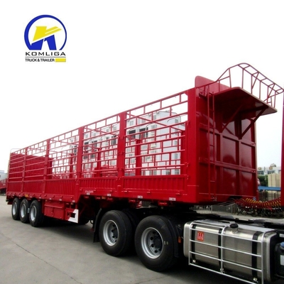 3 assi Flatbed Fence Cargo Truck Trailer per carichi pesanti e capacità di carico da 30 a 100 t