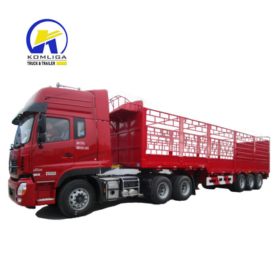 3 assi Flatbed Fence Cargo Truck Trailer per carichi pesanti e capacità di carico da 30 a 100 t